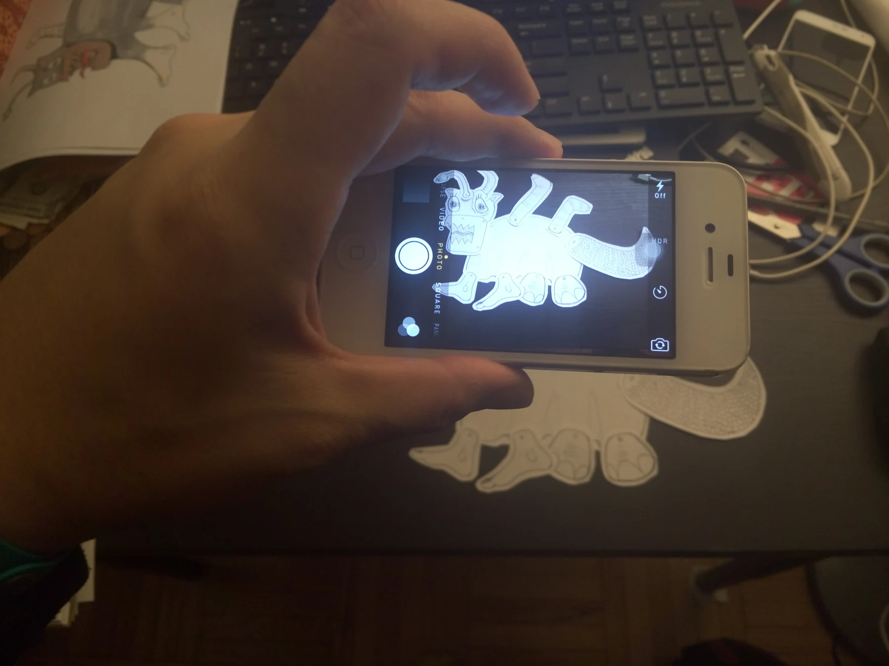 scan it with the app when finish