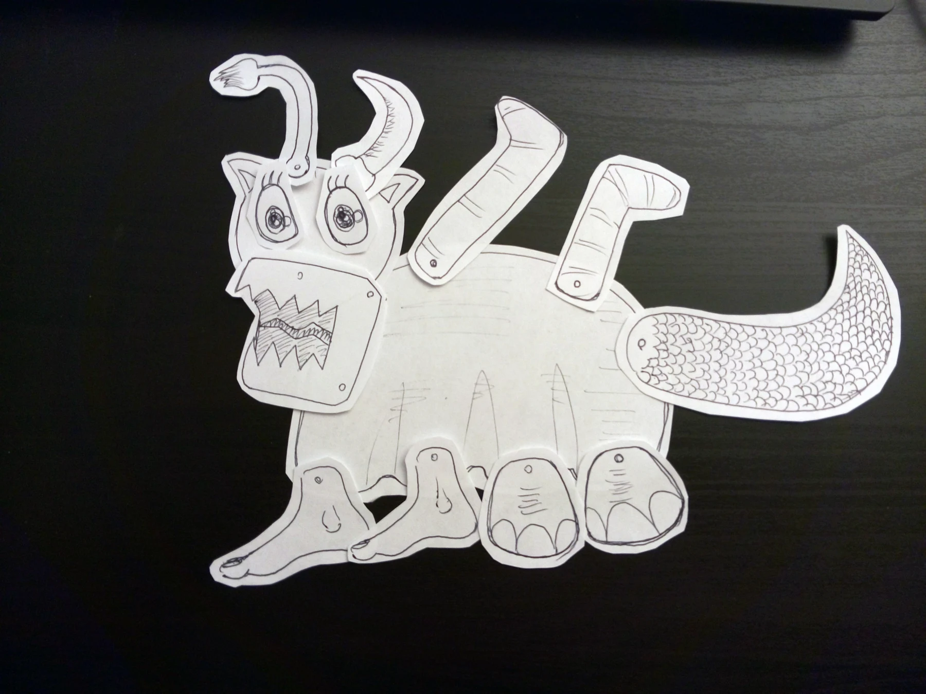 make your own monster with puzzles!